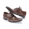Pánské děrované kožené boty COMODO E SANO v hnědé barvě