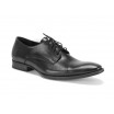 Pánské kožené boty na šněrování COMODO E SANO v černé barvě