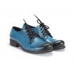 Kvalitní pánské kožené boty COMODO E SANO v modré barvě