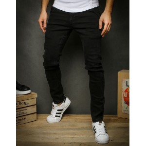Černé moderní džíny se zapínáním na zip pro pány