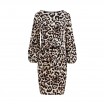 Moderní dámské šaty s leopardím vzorem a top vázáním