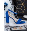 Vysoké dámské sandály v modré barvě