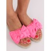 Dámské semišové pantofle v růžové barvě
