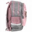 Růžovo šedá školní taška s kotětem