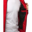 Trendová červená přechodná bunda s podšívkou