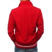Trendová červená přechodná bunda s podšívkou