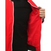 Jarní pánská bunda červené barvy s podšívkou