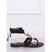 Vázané dámské sandály v černé barvě na léto