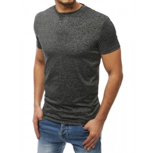 Pánské triko v šedé barvě s kulatým výstřihem