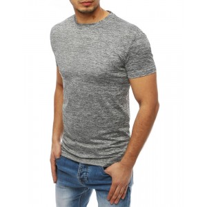 Světle šedé vzorované pánské tričko s krátkým rukávem