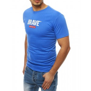 Modré pánské tričko s nápisem