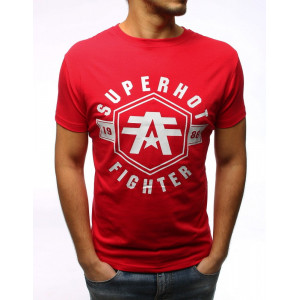 Pánské originální tričko na léto v červené barvě
