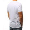Pánské stylové tričko v bílé barvě s potiskem