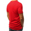 Červené pánské tričko na léto s potiskem