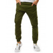 Moderní pánské zelené jogger kalhoty s kapsami