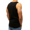 Pánské černé triko bez rukávů s potiskem na přední straně