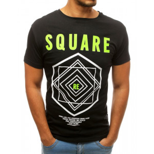 Pánské triko s motivem SQUARE černé barvy