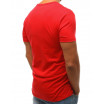Červené pánské tričko s módním potiskem