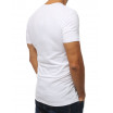 Bílé pánské tričko v pohodlném střihu s potiskem