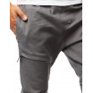 Trendy pánské šedé kalhoty s módním designem