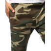 Originální pánské zelené jogger kalhoty s army vzorem