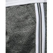 Jednobarevné pánské šedé tepláky s bílým bočním pásem