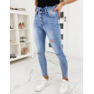Stylové dámské skinny džíny s vysokým desingový pasem