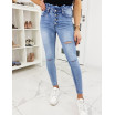 Stylové dámské skinny džíny s vysokým desingový pasem