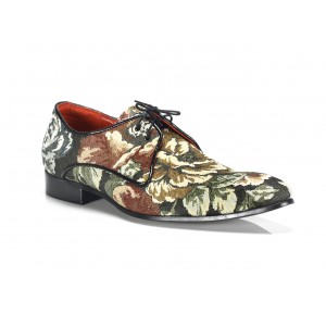Pánské kožené extravagantní boty s květinovým vzorem COMODO E SANO