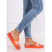 Letní dámské oranžové gumové pantofle k vodě
