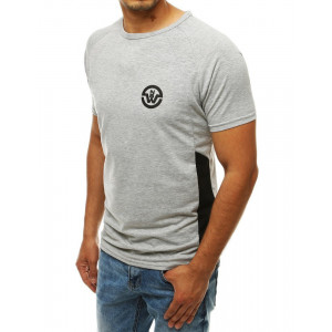Moderně pánské tričko v šedé barvě s krátkým rukávem