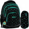 Černá školní taška s hvězdičkami v dvoudílném setu