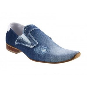 Pánské kožené boty modré