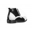 Kožené pánské boty bílo černé barvy COMODO E SANO