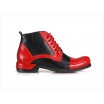 Černo červené italské pánské boty COMODO E SANO