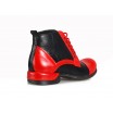 Černo červené italské pánské boty COMODO E SANO