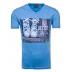 Booze Shoes pánské tričko ve světle modré barvě