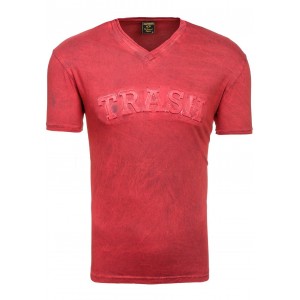 TRASH pánské tričko v červené barvě