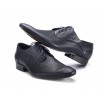 COMODO E SANO elegantní pánská kožená obuv černé barvy