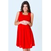 Moderní šaty pro těhotné červené barvy