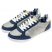 Pánské fitness boty v šedé barvě s modrým lemováním