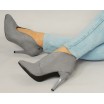 Dámská obuv šedé barvy na podpatku