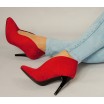Dámská společenská obuv červené barvy