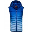 Jarní pánská prošívaná vesta na zip sytě modré barvy
