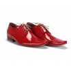Pánské červené lesklé kožené boty COMODO E SANO