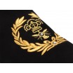 Luxusní pánské kožené mokasíny černé s ornamentem COMODO E SANO