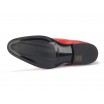 Červené kožené boty s dvěma přezkami pro pány COMODO E SANO