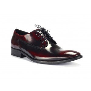 Pánské černo červené luxusní kožené boty COMODO E SANO