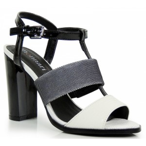 Elegantní dámské sandály černo bílé barvy
