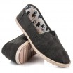 Riflové dámské espadrilky v zelené barvě